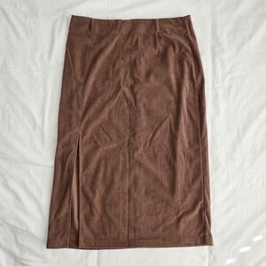 HALARA Brown Pencil Skirt